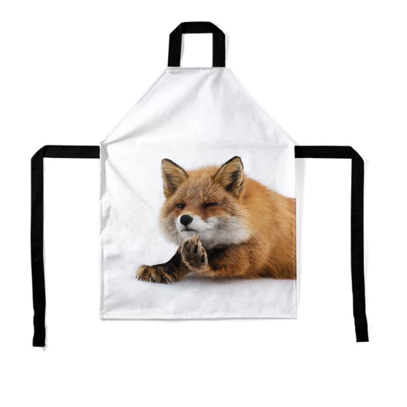 Stretching Red Fox apron