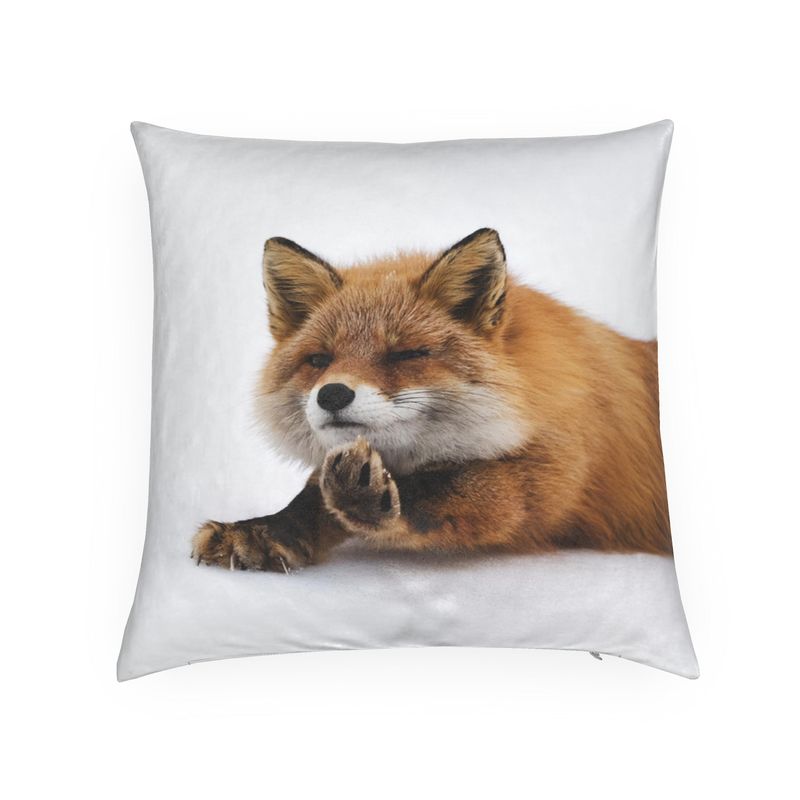 Stretching Red Fox Cushion