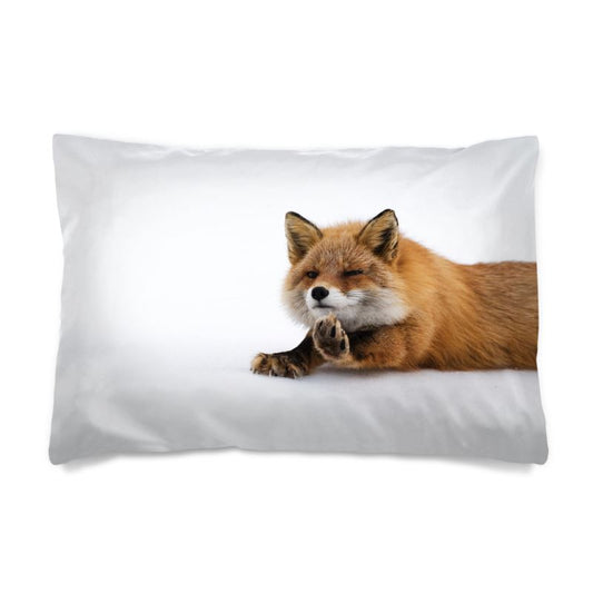 Stretching Red Fox Pillow Case